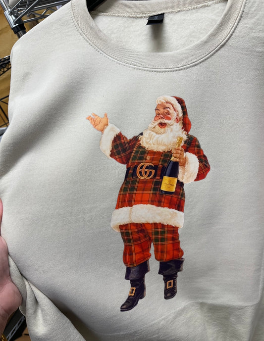 Tartan Santa DTF