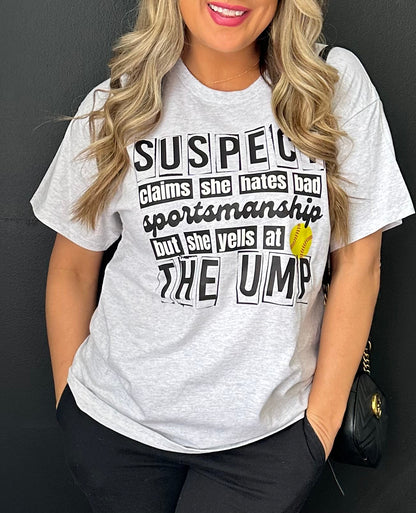 Suspect Claims - Softball DTF Transfer