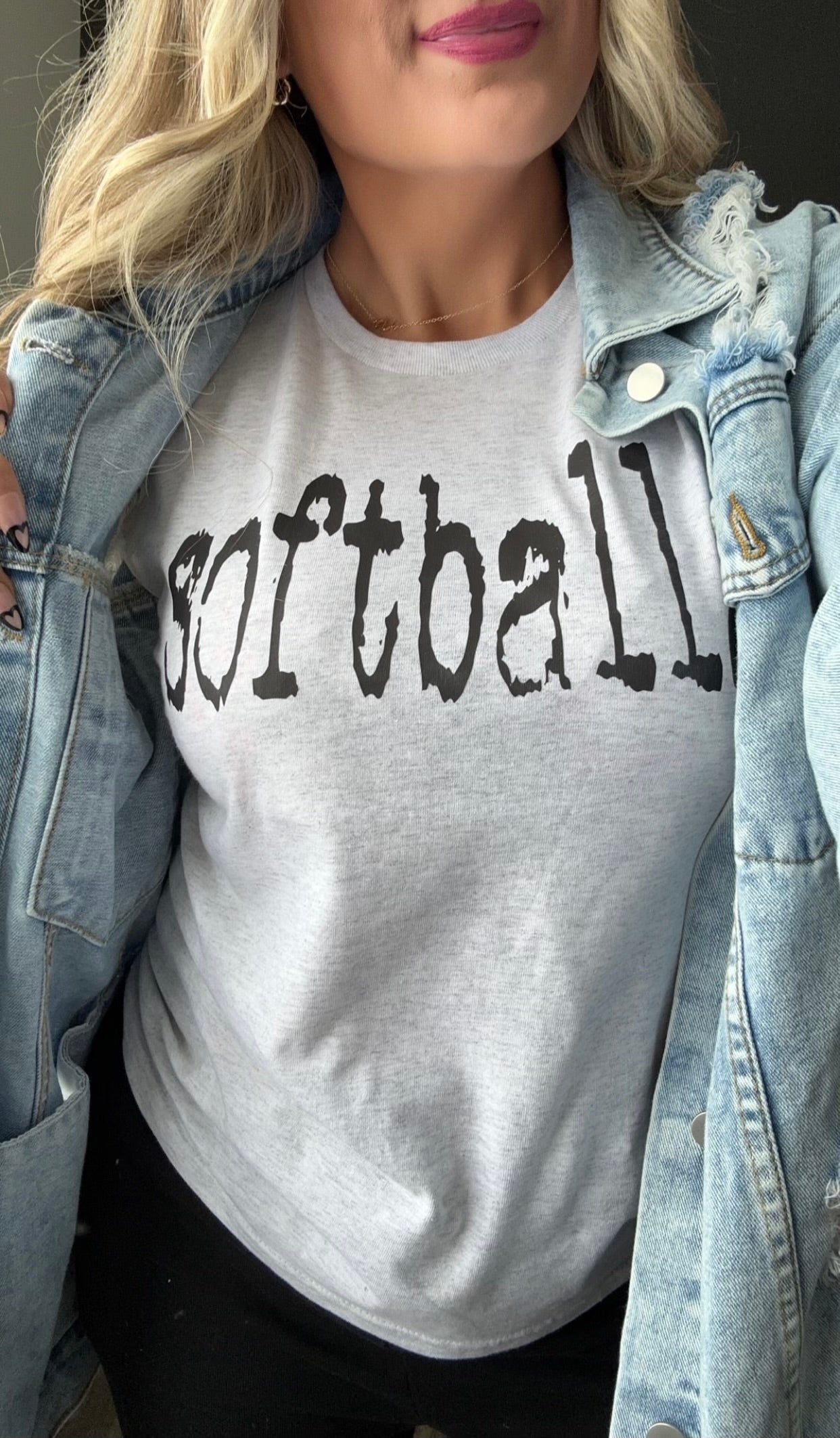 Distressed Softball DTF Transfer